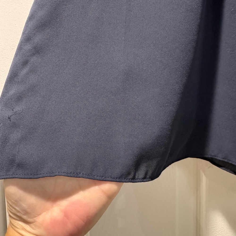 Tahari Midnight Blue Ruffle Blouse
large!! - Picture 2 of 9